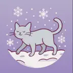 Whiskers and Snowflakes iOS Icon