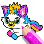 Rainbow Neon Coloring Book Kid iOS Icon