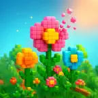 Pixel Pop: Flower Blast iOS Icon