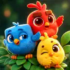 Chirpy Sort: Bird Color Puzzle iOS Icon