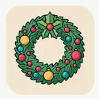 Christmas Wreath iOS Icon