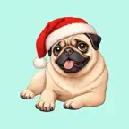 Holiday Pug Moments iOS Icon