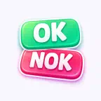 OK or NOK? Red Flag Party Game iOS Icon