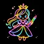 Neon Draw: Glow Doodle Art iOS Icon