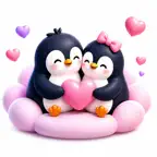 Penguin Couple: Games & Widget Icon