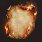 Burning Parchment: Bedtime iOS Icon