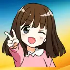 Girl in Fall winter Stickers iOS Icon