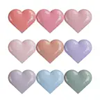 Pastel Glossy 3D Heart Sticker iOS Icon
