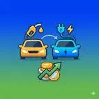 EV vs Gas Cost Calculator iOS Icon
