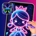 Neon Brush - Doodle Magic iOS Icon