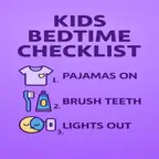 Kids Bedtime Checklist Icon
