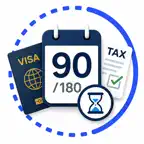 Schengen Calculator 90/180. iOS Icon
