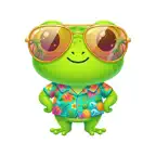 Frog with Sunglasses Stickers iOS Icon
