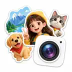 StickerCam Maker for Message icon