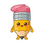 Pencil With Eraser Hat Sticker iOS Icon