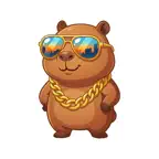 Capybara Gold Chain Stickers iOS Icon