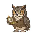 Serious Waistcoat Owl Stickers iOS Icon