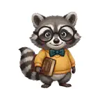Nerd Raccoon Stickers iOS Icon
