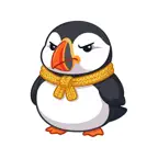 Puffin Yellow Scarf Stickers iOS Icon