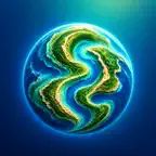 Earth Letters: Name in Landsat iOS Icon