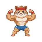 Muscular Hamster Stickers iOS Icon
