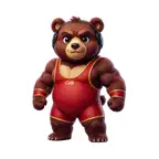 Burly Wrestling Bear Stickers iOS Icon