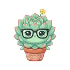 Succulent Wear Glasses Sticker iOS Icon
