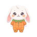 Bunny Carrot Onesie Stickers iOS Icon
