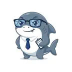White Shark Office Stickers iOS Icon
