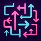 Neon Arrow Puzzle iOS Icon
