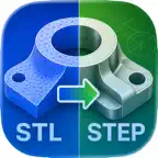 STL to STEP Assistant iOS Icon