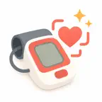 血圧手帳AI - 親・シニアの血圧記録と家族見守り iOS Icon