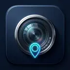 AI GPS Timestamp Camera iOS Icon