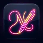 AI Neon Sign Visualizer iOS Icon