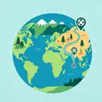 Earth Online - Travel Record iOS Icon