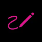 Pink Inkling: Handwriting iOS Icon