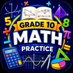 Grade 10 Math Practice iOS Icon