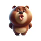 Pucker Up Bear Stickers Icon
