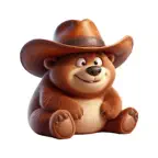 Cowboy Hat Bear Stickers Icon