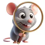 Magnifying Rat Stickers Icon
