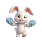Bunny Mitten Stickers Icon