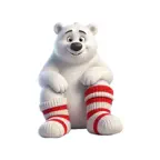 Polar Bear Socks Stickers Icon