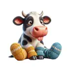 Woolly Socks Cow Stickers Icon