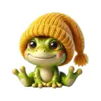 Woolly Hat Frog Stickers Icon