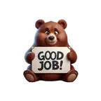 Good Job Bear Stickers Icon