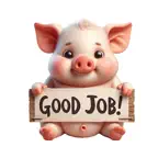 Good Job Piglet Stickers Icon