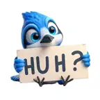 Huh Blue Jay Stickers Icon