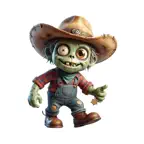 Cowboy Hat Zombie Stickers Icon