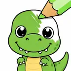 Dinosaur Coloring: Draw & Play iOS Icon