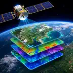 Satellite Imagery Data Process iOS Icon